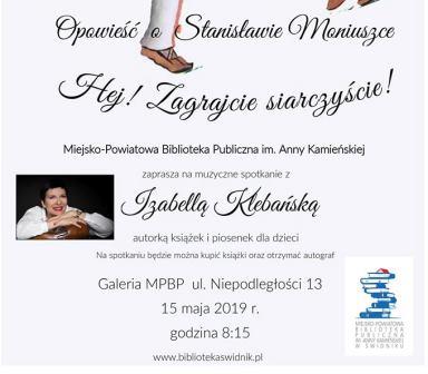 Spotkanie autorskie z Izabellą Klebańską