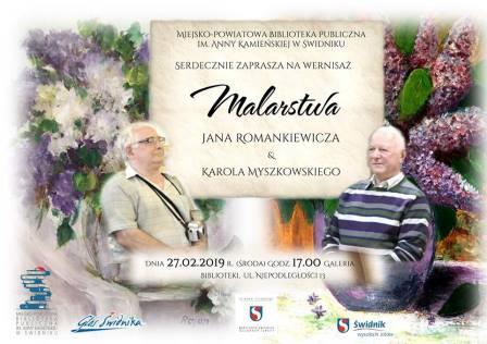 Wernisaż malarstwa J.Romankiewicza i K. Myszkowskiego