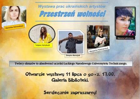 Wystawa prac ukraińskich artystów Przestrzeń wolności
