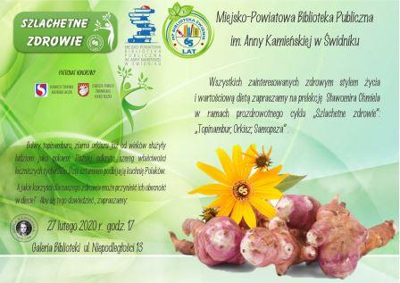 Z cyklu "Szlachetne zdrowie- topinambur"