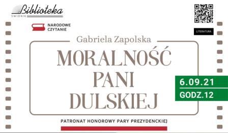 Narodowe Czytanie Moralności Pani Dulskiej Gabrieli Zapolskiej