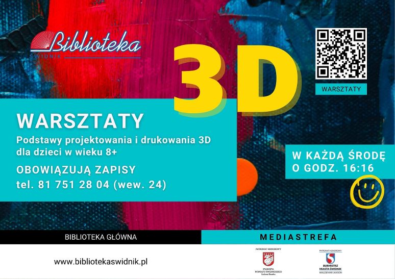 na grafice napis warszaty 3D