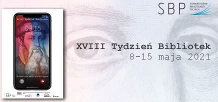 plakat przedstawiający Tydzień Bibliotek 2021