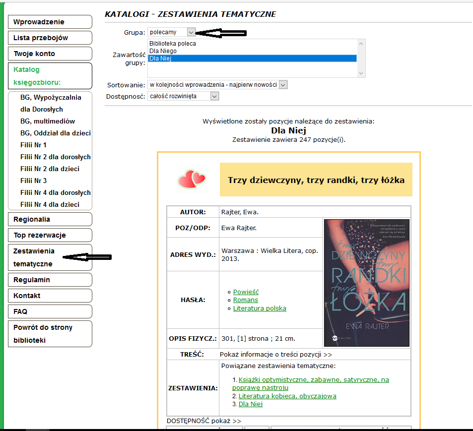 zestawienia tematyczne