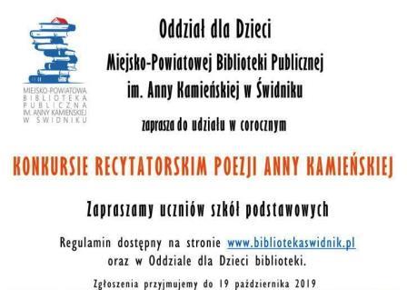 XVII Konkurs Recytatorski Poezji Anny Kamieńskiej
